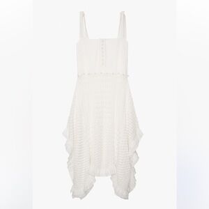 Zara Collection White Textured Dress